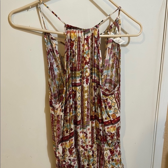 H&M Coachella Collection Multicolored Floral Boho Patchwork Romper Size 12!! - Picture 4 of 10